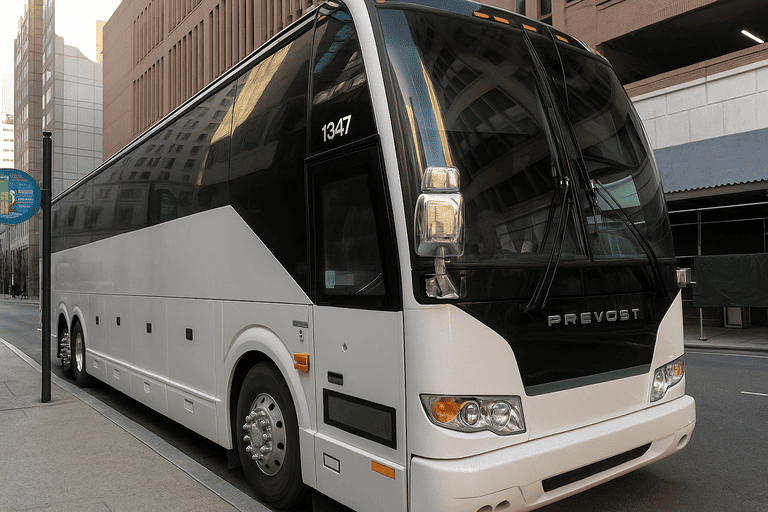 a Charter Bus Rental Fayetteville coach bus